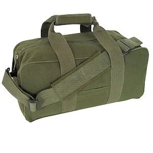 Military Style Canvas Olive Gear Bag W/ Lined Bottom 1 Military Style Canvas Olive Gear Bag W/ Lined Bottom