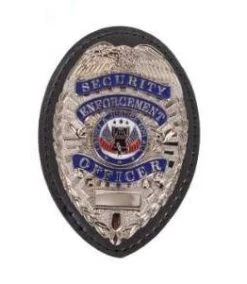 Leather Clip-On Badge Holder -Fashion-Military Uniform 1131 b