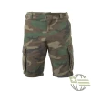Woodland Camo Vintage Paratrooper, Six Pockets, Zipper Fly - Cargo Shorts