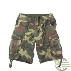 Vintage Woodland Camo Infantry Utility Shorts