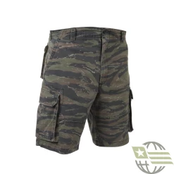 Tiger Stripe Camo Vintage Paratrooper, Six Pockets - Cargo Shorts