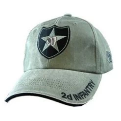 Vintage OD US Army 2nd Infantry Division Ball Cap