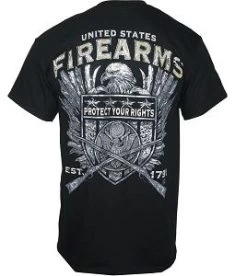 2nd Amendment - Firearms Foil Print T-Shirt