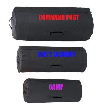 Embroidered Black Zippered Duffel Bag 2 Way Zip - Heavyweight Duffle 1 Embroidered Black Zippered Duffel Bag 2 Way Zip - Heavyweight Duffle