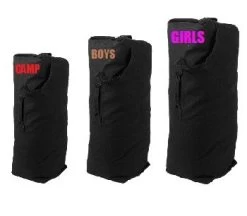 Top Load Black Duffel W/Embroidery And Snap Hook - Heavyweight Duffle