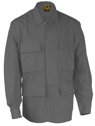 Dark Grey Poly Cotton Battle Ripstop BDU Shirt 1 Dark Grey Poly Cotton Battle Ripstop BDU Shirt