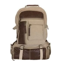 Vintage Cantabrian Excursion Rucksack W Leather Accents -Fashion-Military Uniform 43775