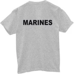 Grey Military Marines Physical Training T-Shirt