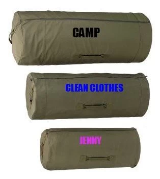 Embroidered Olive Two Way Zippered Duffle Bag - Heavyweight Duffel 1 Embroidered Olive Two Way Zippered Duffle Bag - Heavyweight Duffel