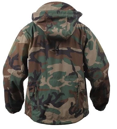 Woodland Camo Tactical Soft Shell Jacket 2 Woodland Camo Tactical Soft Shell Jacket - Image 2