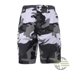 City Camo, Adjustable Waist Tabs, 6 Pockets, Button Fly - BDU Shorts