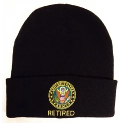 U.S. Army Crest "Retired" Embroidered Watch Cap