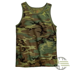 Woodland Camo Tank Top -Fashion-Military Uniform 87