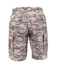 ACU Digital Camo, Button Fly, Adjustable Waist Tabs - BDU Shorts 7 ACU Digital Camo, Button Fly, Adjustable Waist Tabs - BDU Shorts -Fashion-Military Uniform acu digital camo bdu shorts back 1