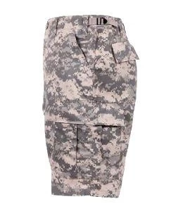 ACU Digital Camo, Button Fly, Adjustable Waist Tabs - BDU Shorts 2 ACU Digital Camo, Button Fly, Adjustable Waist Tabs - BDU Shorts - Image 2