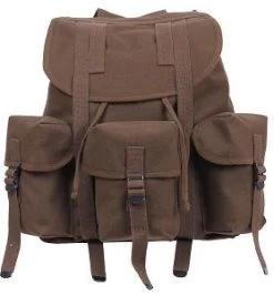 GI Style Heavyweight Small Canvas ALICE Pack -Fashion-Military Uniform alice pack brown