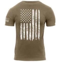 Distressed US Flag Athletic Fit T-Shirt -Fashion-Military Uniform american flag t shirt 2632 coyote a
