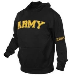 Army Military Embroidered Fleece Pullover Hoodie