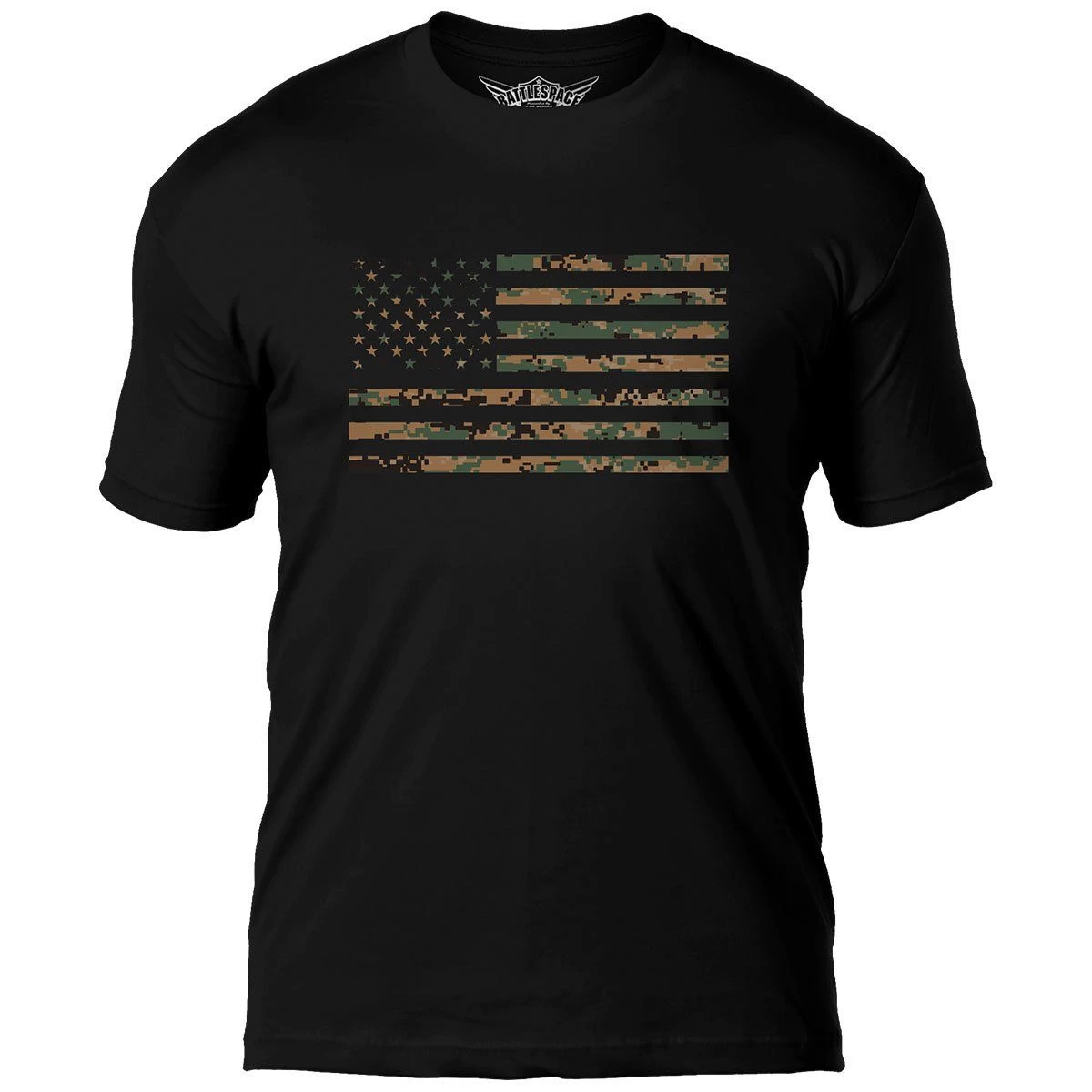 USMC Woodland MARPAT Flag T-Shirt 1 USMC Woodland MARPAT Flag T-Shirt