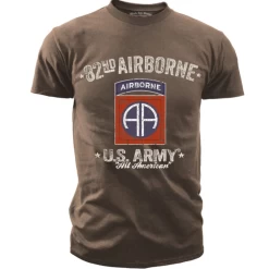 82nd Airborne Division "All American" T-Shirt -Fashion-Military Uniform bit 639c