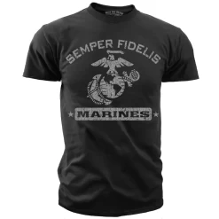 USMC "Semper Fidelis" T-Shirt -Fashion-Military Uniform bit 660.1 1