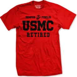 USMC "Retired" T-Shirt -Fashion-Military Uniform bit 750.2