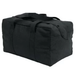 Heavyweight Canvas Cargo Black Parachute Bag