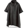 Black Military Style Rain Poncho