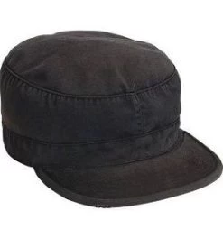 Vintage Patrol Caps -Fashion-Military Uniform black vintage patrol cap