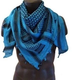 Shemagh Desert Scarf 19 Shemagh Desert Scarf -Fashion-Military Uniform blueandblackshemagh