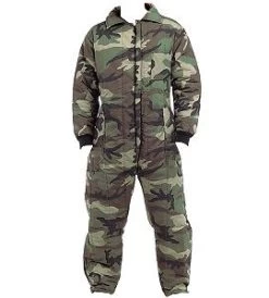 Woodland Camo Insulated Coveralls