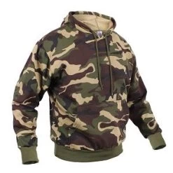Fleece Lined Pullover Camo Hoodie Sweatshirt -Fashion-Military Uniform camouflage pullover hooded sweatshirt