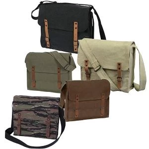 Military Vintage Canvas Medic Bag W/Leather Straps 5 Military Vintage Canvas Medic Bag W/Leather Straps - Image 5