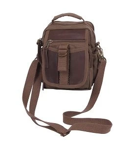 Canvas & Leather Travel Shoulder Bag 2 Canvas & Leather Travel Shoulder Bag - Image 2