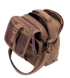 Canvas & Leather Travel Shoulder Bag 6 Canvas & Leather Travel Shoulder Bag - Image 6
