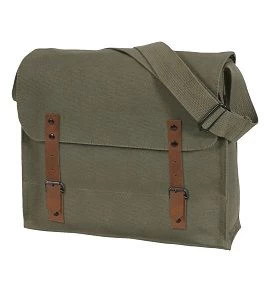 Military Vintage Canvas Medic Bag W/Leather Straps 2 Military Vintage Canvas Medic Bag W/Leather Straps - Image 2