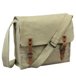 Military Vintage Canvas Medic Bag W/Leather Straps 7 Military Vintage Canvas Medic Bag W/Leather Straps -Fashion-Military Uniform canvas medic bag tan