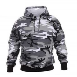 City Camo Fleece Lined Camo Pullover Hooded Sweatshirt