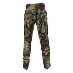 Camouflage BDU Pants - 100% Cotton Ripstop Camo Button Fly, Six Pockets, Bellowed Pockets -Fashion-Military Uniform cotton ripstop bdu pants woodland camo 1