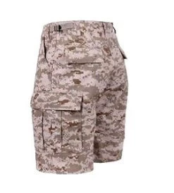 Desert Digital Camo, Button Fly, 6 Pockets, Perfect Fit - BDU Shorts 10 Desert Digital Camo, Button Fly, 6 Pockets, Perfect Fit - BDU Shorts -Fashion-Military Uniform desert digital camo bdu shorts back side 1