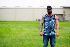 Sky Blue Camouflage Tank Top -Fashion-Military Uniform dsc 4815