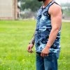 Sky Blue Camouflage Tank Top