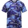 Electric Blue Camo T Shirts