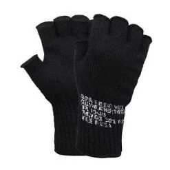 US GI Wool Fingerless Gloves -Fashion-Military Uniform fingerless glove liners black