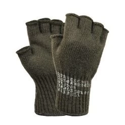 US GI Wool Fingerless Gloves -Fashion-Military Uniform fingerless glove liners olive