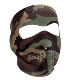 Full Woodland Camo Neoprene Face Mask