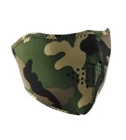 Woodland Camo Half Neoprene Face Mask