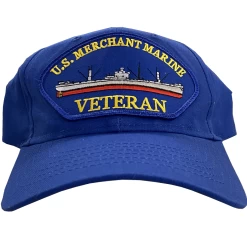 Merchant Marine Veteran Military Large Patch Cap