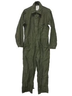Military Sateen Coveralls Cotton Type 1 OD Green Vintage