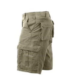 Khaki Vintage Paratrooper, Zipper Fly, Six Pockets - Cargo Shorts 12 Khaki Vintage Paratrooper, Zipper Fly, Six Pockets - Cargo Shorts -Fashion-Military Uniform khaki vintage paratrooper cargo shorts left